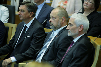 Borut Pahor, predsednik RS, Alojz Kovšca, predsednik Državnega sveta in <br>(Avtor: Milan Skledar)