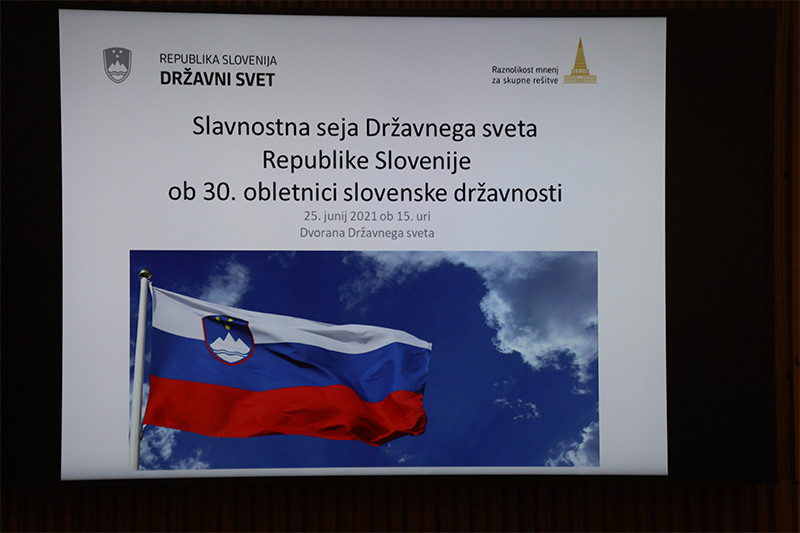 Slavnostna seja Državnega sveta v počastitev 30-letnice slovenske državotvornosti<br>(Avtor: Milan Skledar)