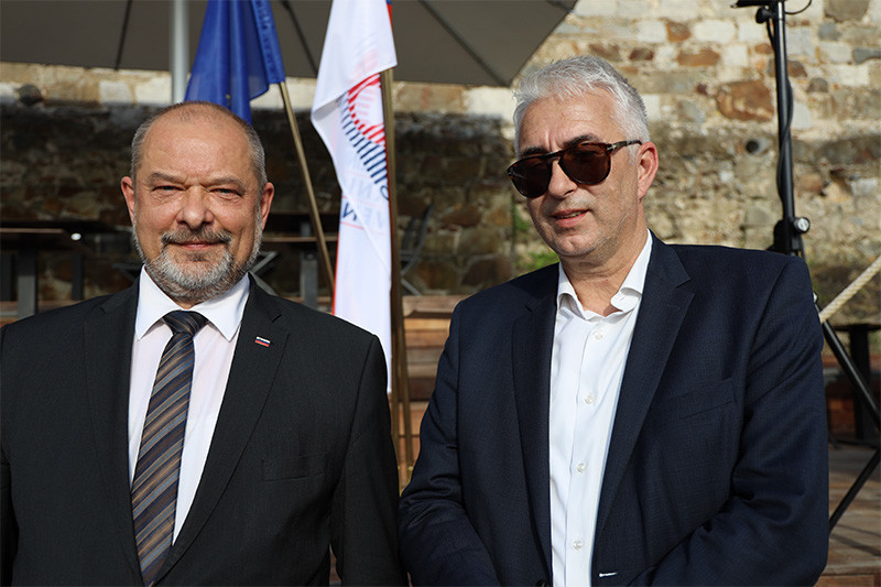   Predsednik DS RS Alojz Kovšca in državni svetnik Mitja Gorenšček. sprejem Obrtno-podjetniške zbornice Slovenije<br>(Avtor: Milan Skledar)