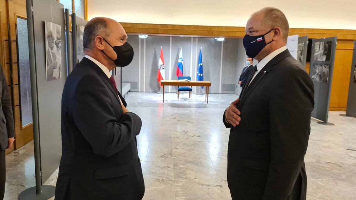  Predsednik Državnega zbora Republike Avstrije, mag. Wolfgang Sobotka in predsednik Državnega sveta RS, Alojz Kovšca<br>(Avtor: Milan Skledar)