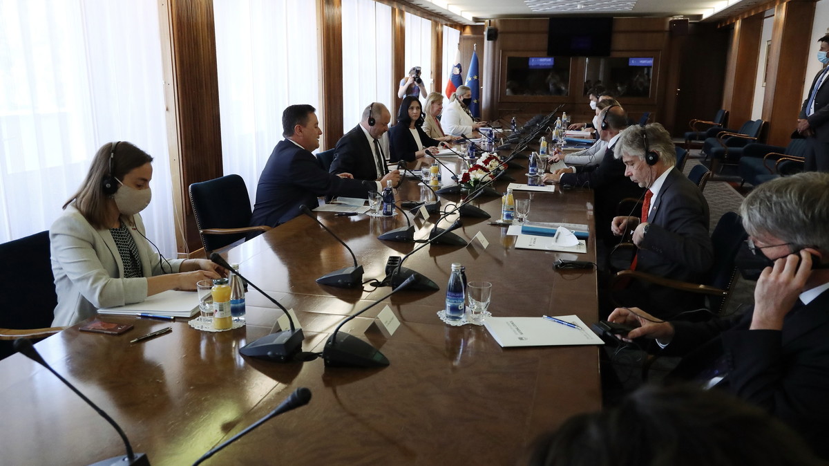 Uradni pogovori delegacije Državnega zbora Republike Avstrije in delegacije Državnega sveta Republike Slovenije<br>(Avtor: Milan Skledar)