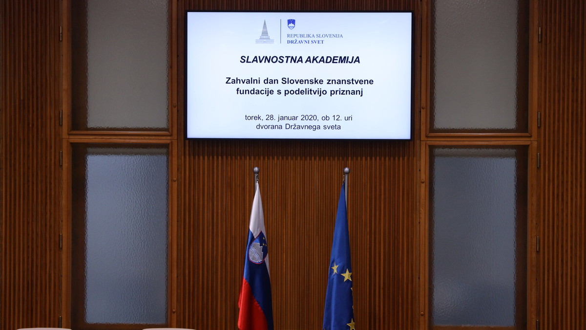 Slavnostna akademija Slovenske znanstvene fundacije, 2020<br>(Avtor: Milan Skledar)