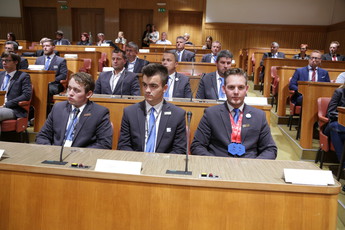 Sprejem udeležencev Euroskills v Državnem svetu<br>(Avtor: Milan Skledar /S-tv)