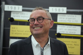 Izr. prof. Miha Dešman, Fakulteta za arhitekturo na odprtju razstave Vizije SO 13, 2018<br>(Avtor: Milan Skledar / S-tv)