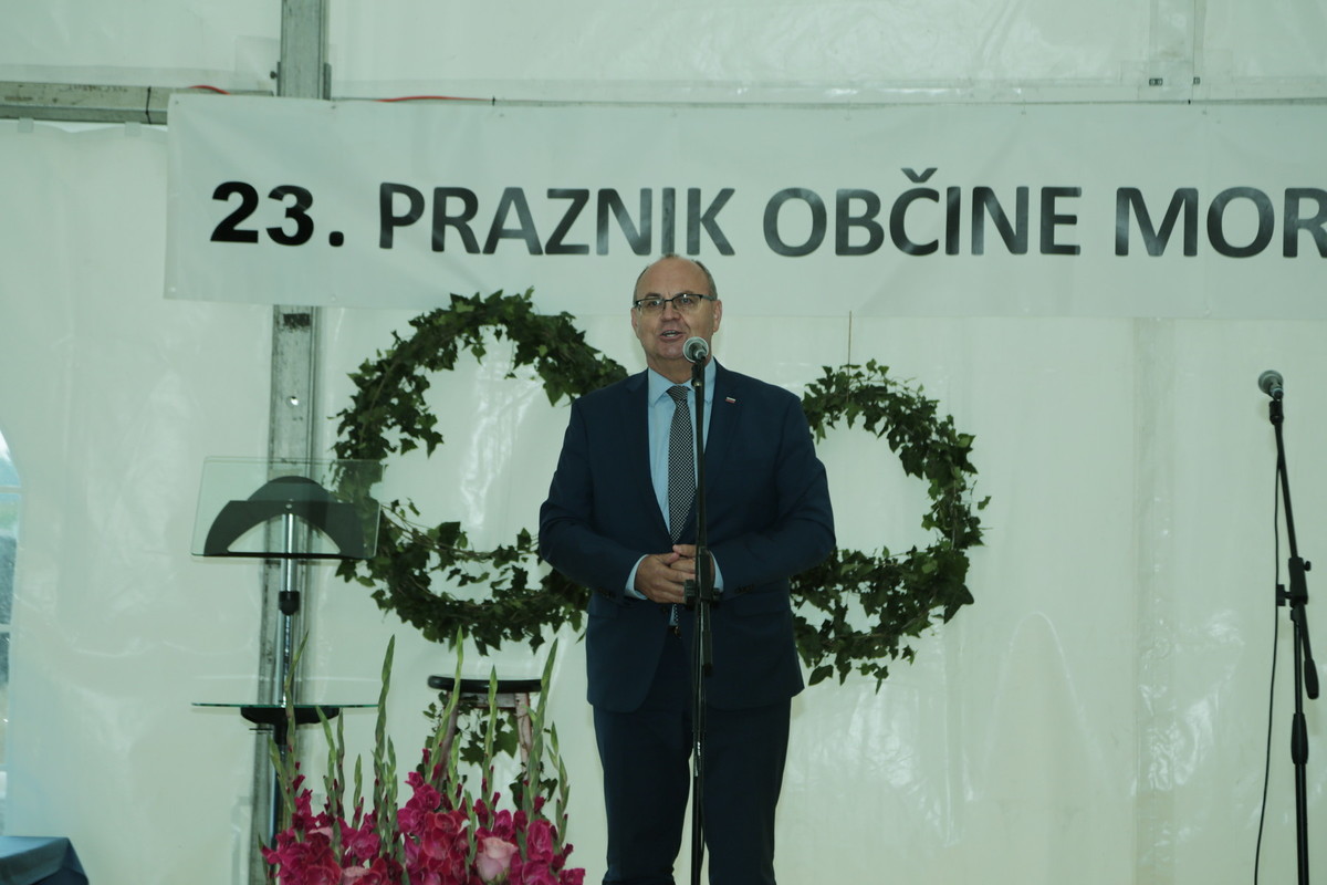 Jožef Horvat, poslanec Državnega zbora na 23. prazniku občine Moravske Toplice v Mlajtincih<br>(Avtor: Milan Skledar)