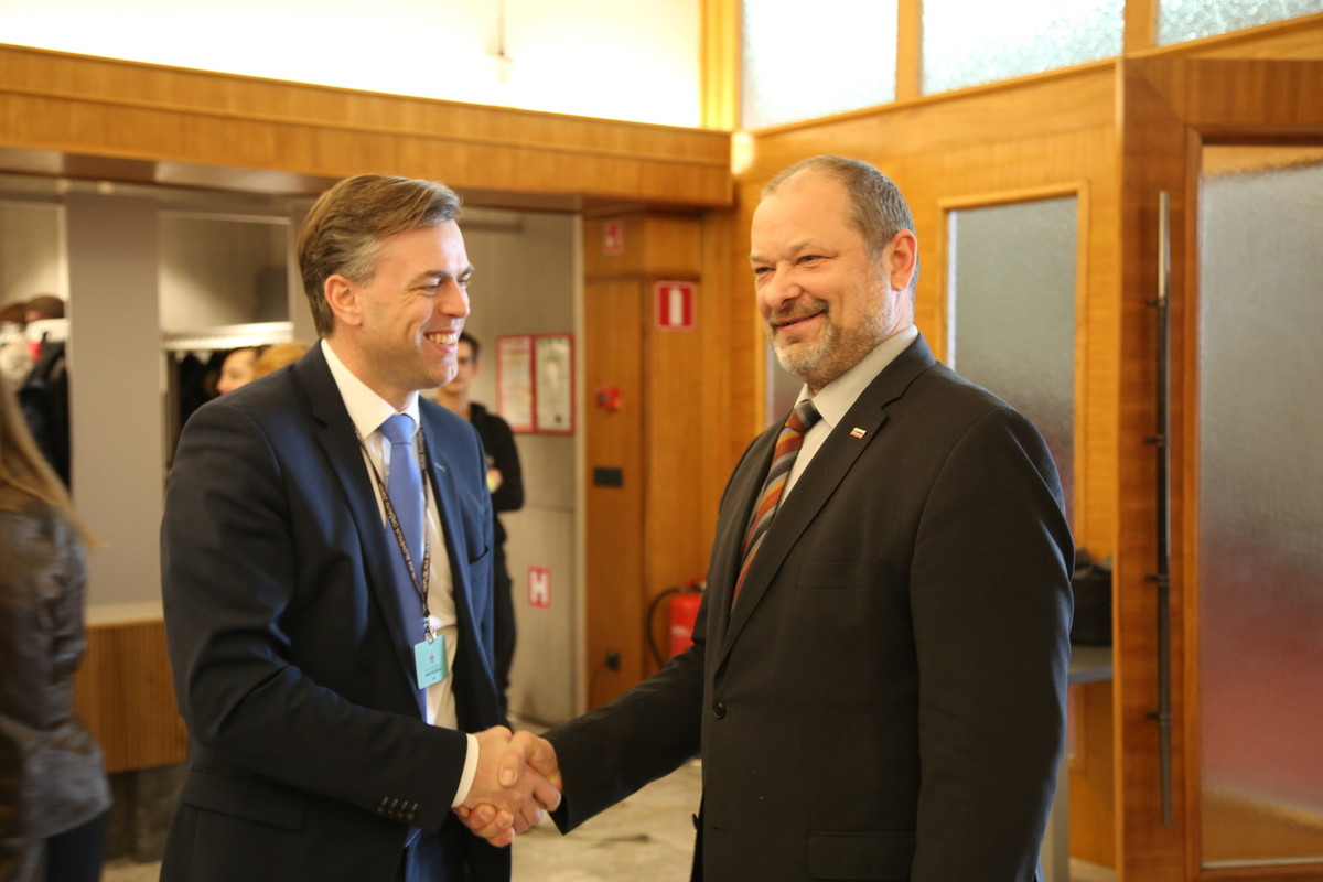 Župan občine Novo mesto, mag. Gregor Macedoni in predsednik Državnega sveta RS Alojz Kovšca<br>(Avtor: Jure Močnik)