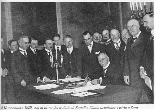 Podpis Rapalske pogodbe, 1920<br>(Avtor: Avtor neznan)