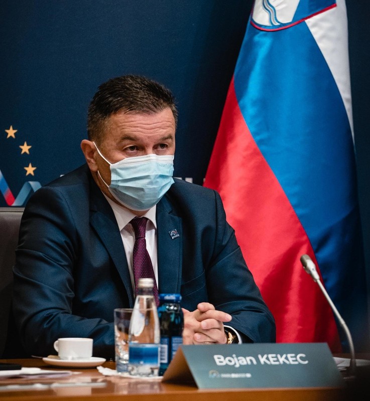 Bojan Kekec na 6. virtualnem sestanku Izvršilnega odbora Konference o prihodnosti Evrope in srečanje predsednikov odborov Konference Cosac<br>(Avtor: Milan Skledar)