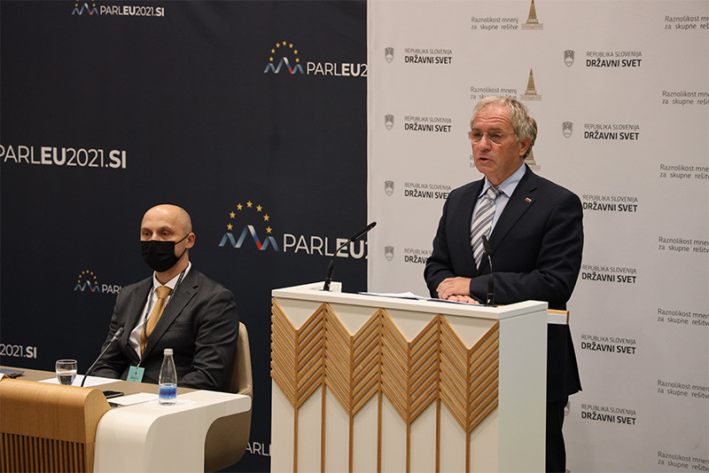 Aleš Hojs, notranji minister. 5. dan nacionalne varnosti, 2021<br>(Avtor: Milan Skledar)