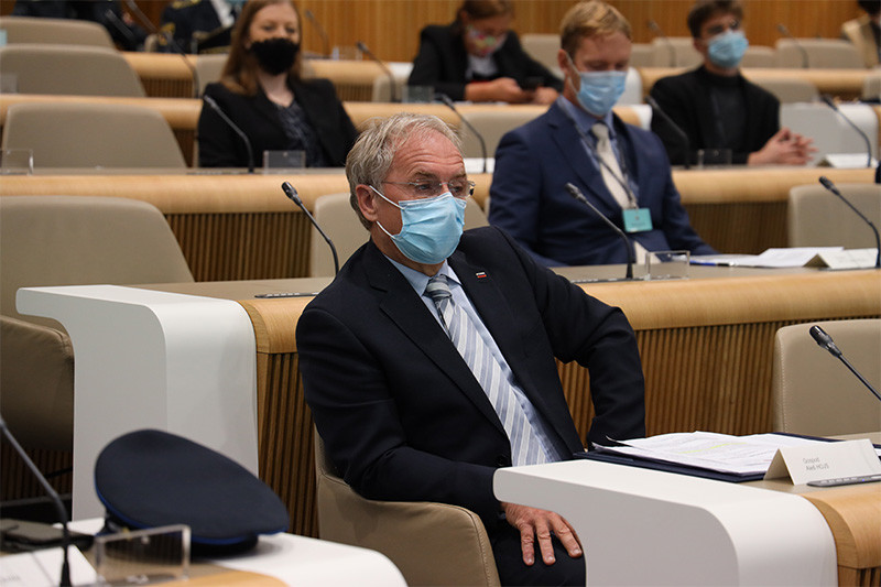 Aleš Hojs, notranji minister. 5. dan nacionalne varnosti, 2021<br>(Avtor: Milan Skledar)