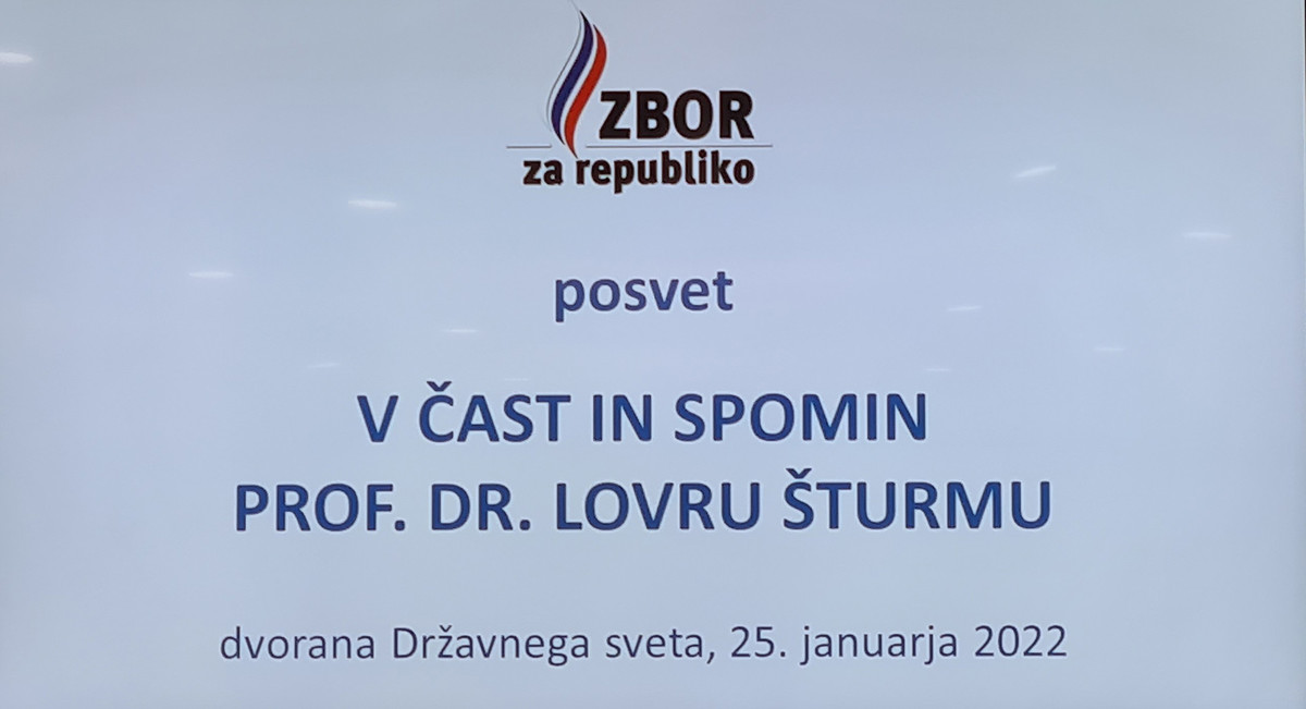  V ŽIVO: Posvet v čast in spomin prof. dr. Lovru Šturmu