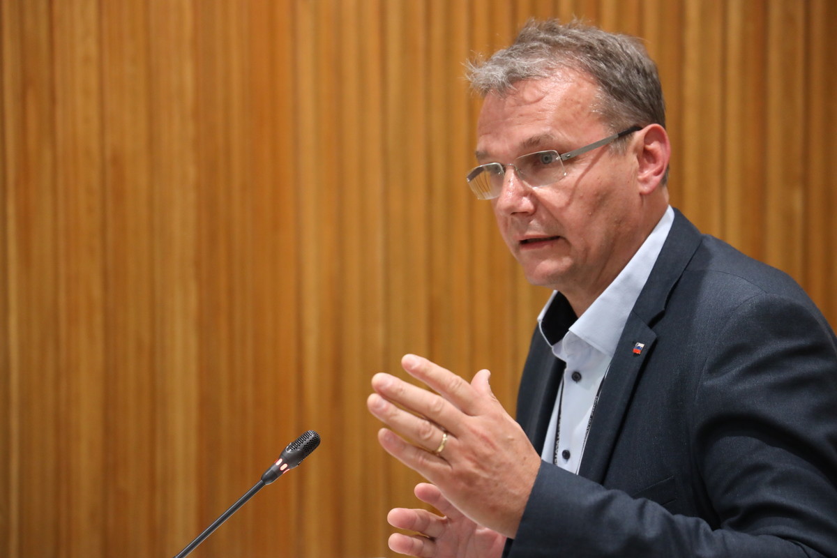 Marjan Podobnik, predsednik SLS, Svetovni dan varnosti hrane 2020<br>(Avtor: Milan Skledar)