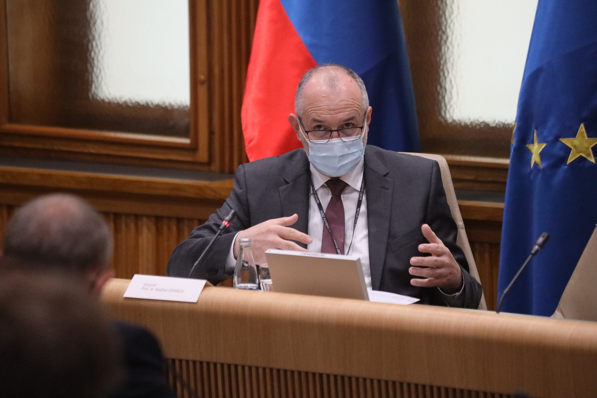 Prof. dr. Nedžad Grabus, mufti Islamske skupnosti v Republiki Sloveniji, Simpozij: 30 let uveljavljanja svobode veroizpovedi v RS<br>(Avtor: Milan Skledar)