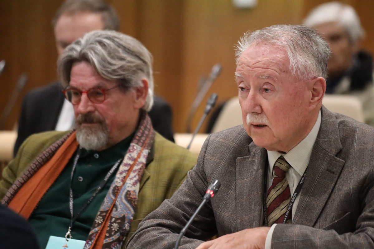 Dr. Anton Bebler, posvet v Državnem svetu: predstavitev Bele knjige o obrambi Republike Slovenije, 21. januar 2020<br>(Avtor: Milan Skledar)