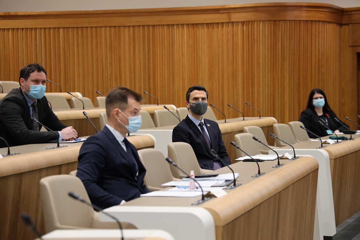 mag. Matej Tonin, minister za obrambo na Ministrstvu za obrambo na posvetu o nujnosti investicij v Slovensko Vojsko (SV) v DS, 2020<br>(Avtor: Milan Skledar)