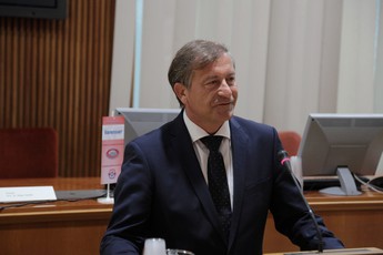 Karl Erjavec, minister za obrambo RS na 3. dnevu nacionalne varnosti: Slovenska vojska danes in v prihodnosti 2018<br>(Avtor: Milan Skledar / S-tv)