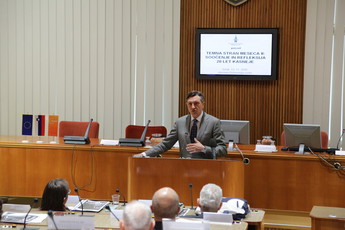 Borut Pahor, predsednik RS na mednarodni konferenci, Temna stran meseca II, soočenje in refleksija, 20 let kasneje<br>(Avtor: Milan Skledar)