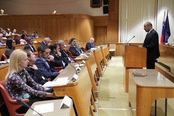 Alojz Kovšca, predsednik Državnega sveta na posvetu Financiranje slovenskih občin, 2018<br>(Avtor: Milan Skledar)