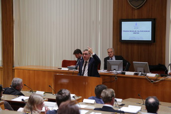 Dr. Andrej Fištravec, Mestna občina Maribor na posvetu o financiranju slovenskih občin, 2018<br>(Avtor: Milan Skledar)