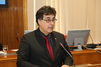 Mitja Bervar, predsednik Državnega sveta na posvetu: Reorganizacija centrov za socialno delo<br>(Avtor: Milan Skledar)