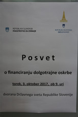 Posvet o financiranju dolgotrajne oskrbe 2017<br>(Avtor: Milan Skledar)