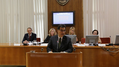 Mitja Bervar, predsednik Državnega sveta na posvetu: Vloga državnih pravobranilcev v luči reforme<br>(Avtor: Milan Skledar)