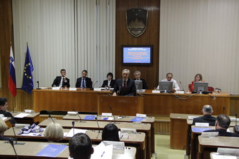 Okrogla miza na posvetu o delovanju Evropskega pravnega inštituta<br>(Avtor: Milan Skledar)