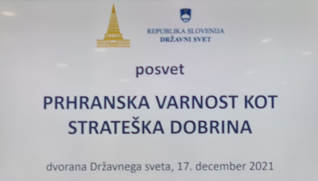 V ŽIVO: Posvet o prehranski varnosti kot strateški dobrini