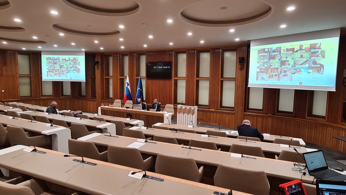 18. izredna seja Državnega sveta na daljavo in v dvorani DS RS<br>(Avtor: Milan Skledar)