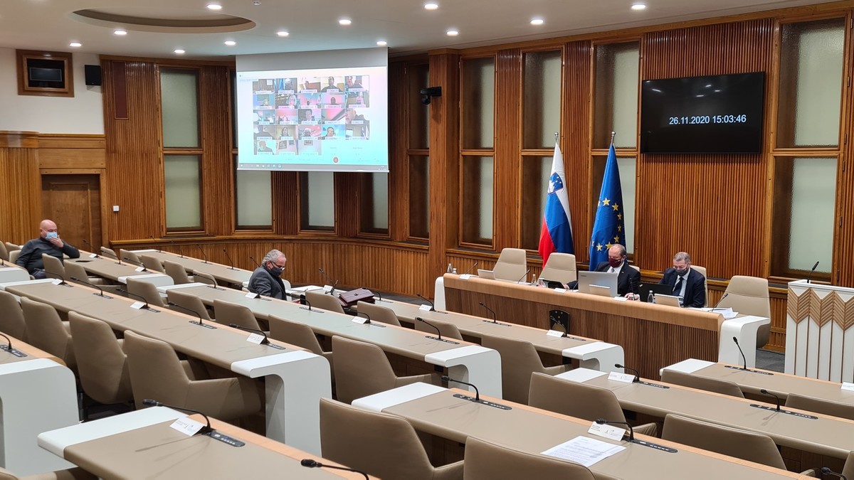 18. izredna seja Državnega sveta na daljavo in v dvorani DS RS<br>(Avtor: Milan Skledar)