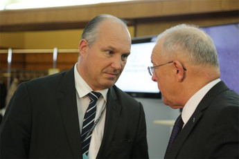 Mag. Kristjan Verbič, predsednik VZMD in Igor Antauer, državni svetnik<br>(Avtor: Milan Skledar)