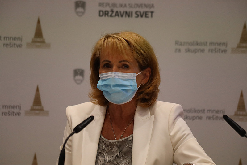 Mag. Marija Lah, državna svetnica. 25. izredna seja DS RS, 2021<br>(Avtor: Milan Skledar)