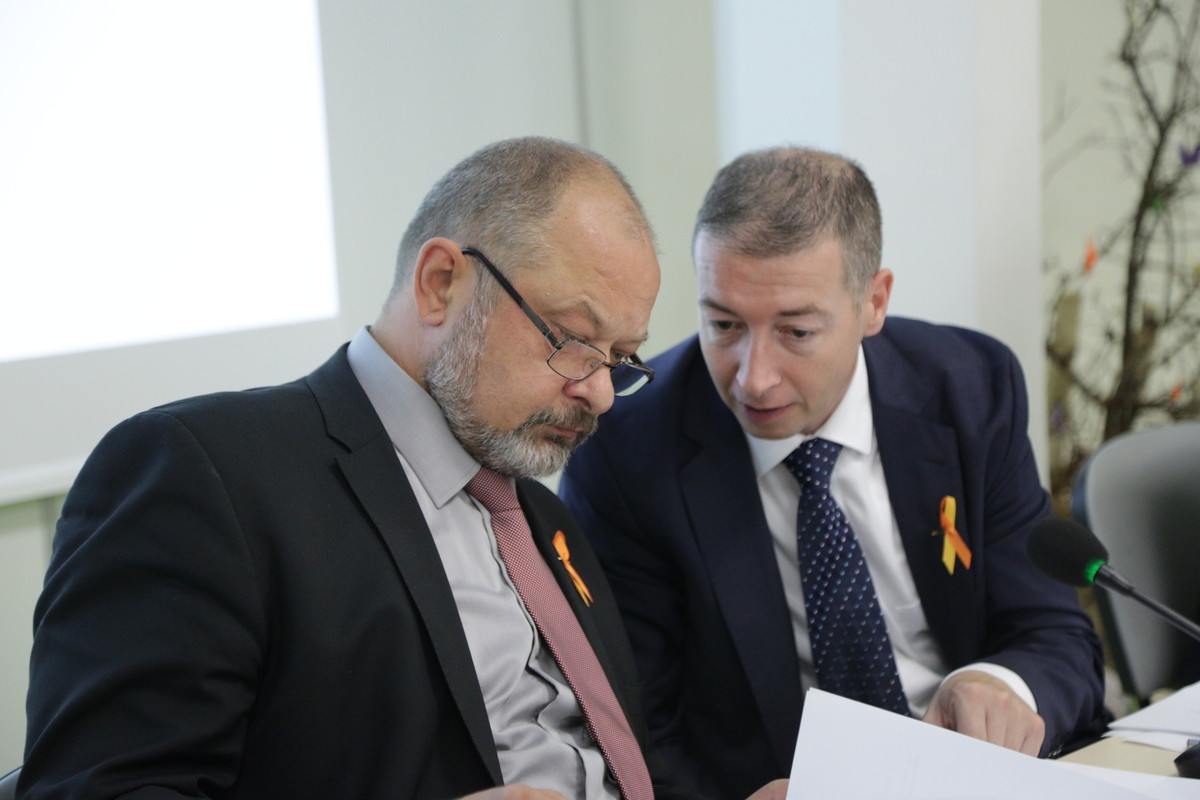 Alojz Kovšca, predsednik Državnega sveta RS in dr. Dušan Štrus, sekretar DS<br>(Avtor: Milan Skledar)