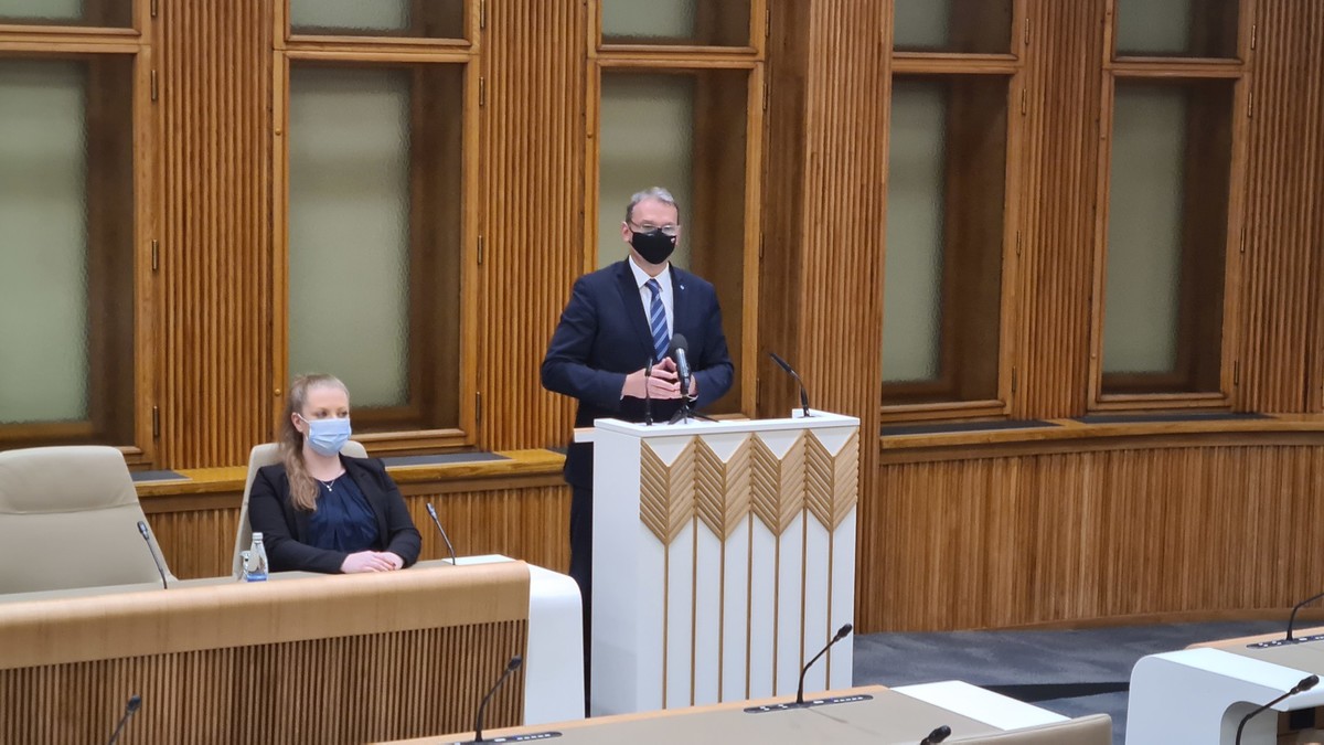 Marjan Podobnik, predsednik Društva poslancev 90<br>(Avtor: Milan Skledar)