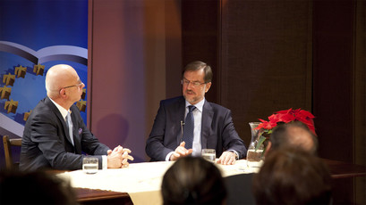 Saša Veronik in Lojze Peterle<br>(Avtor: Milan Skledar)