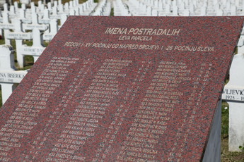 Spominska plošča z imeni umrlih v taborišču Sarvar na Madžarskem<br>(Avtor: Milan Skledar)