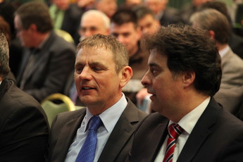 Peter Vrisk, predsednik ZZS in Mitja Bervar, predsednik DS (Foto: Milan Skledar)<br>(Avtor: Milan Skledar)
