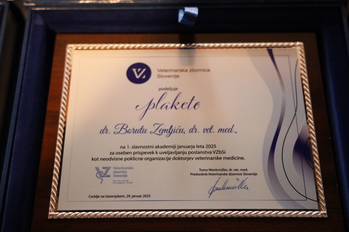 Slavnostna akademija Veterinarske zbornice Slovenije, 2025<br>(Avtor: Pia Skledar, S-tv)